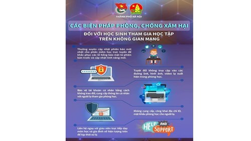 Các biện pháp phòng, chống xâm hại đối với học sinh tham gia học tập trên không gian mạng